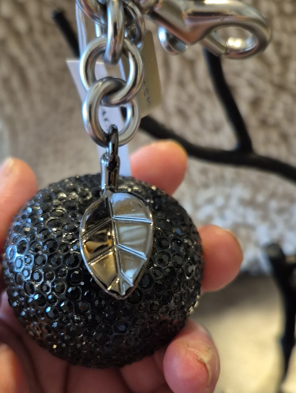NWT Coach Crystal Apple Bag Charm [C9-5]